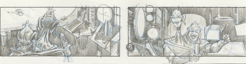 Illustration for article titled Storyboards reveal the amazing Star Wars prequel you never saw